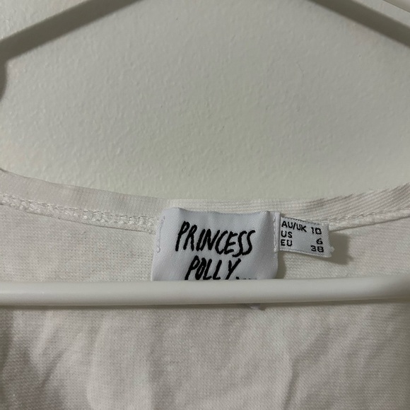Princess Polly White  Cropped Top - Picture 4 of 4